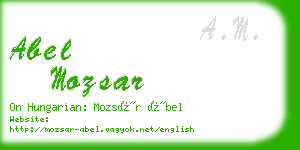 abel mozsar business card